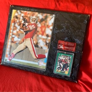 Vintage NFL 49ers Jerry Rice Plaque